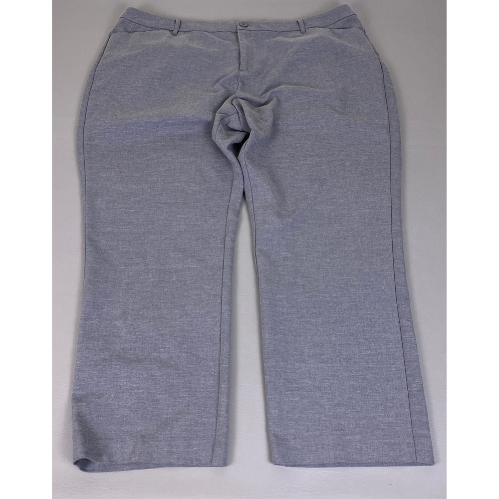 cj banks Pants Women's Plus Size 24W Gray Heathered Straight Leg Career Stretch